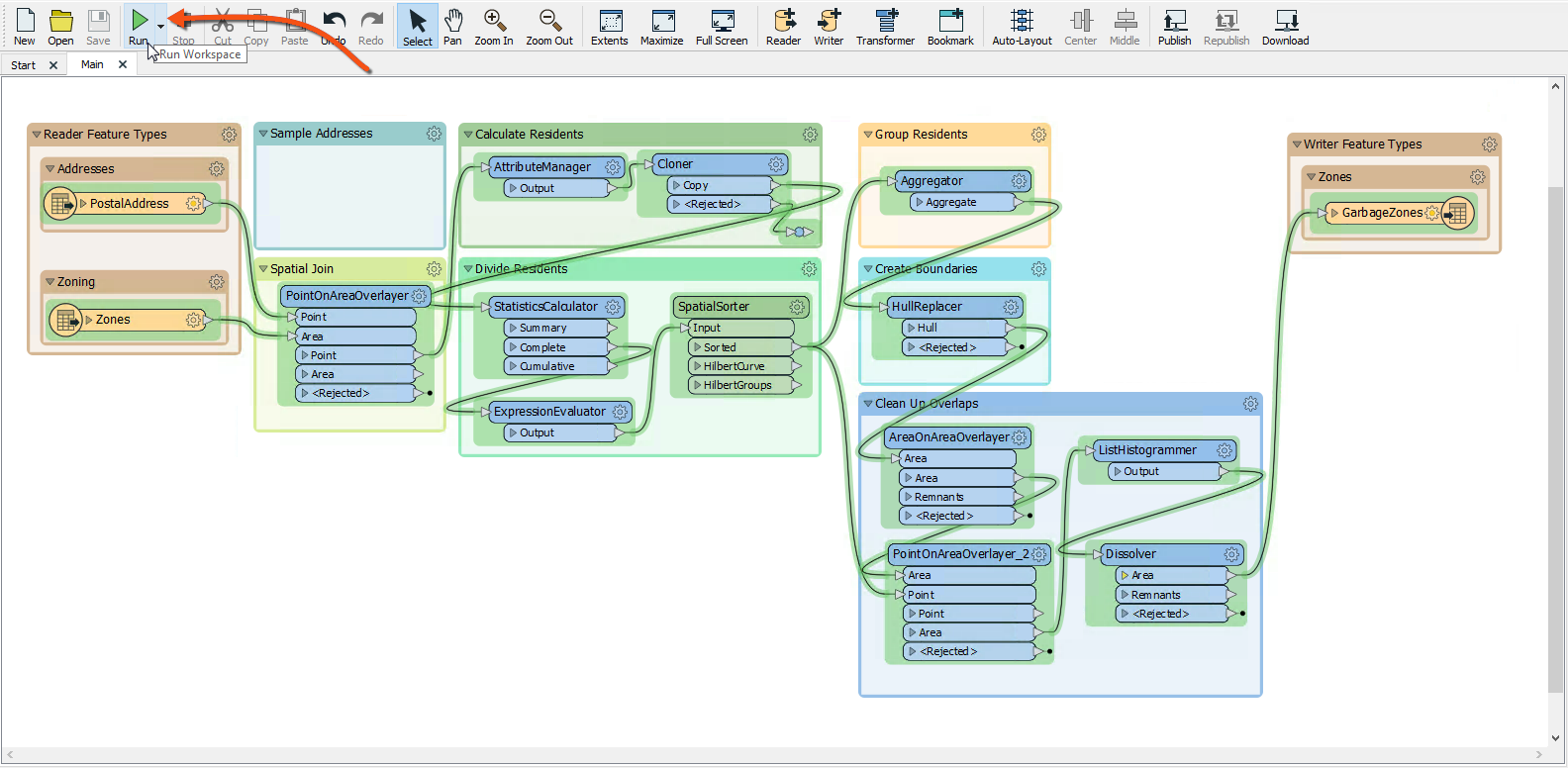 Running the entire workspace without the Sampler